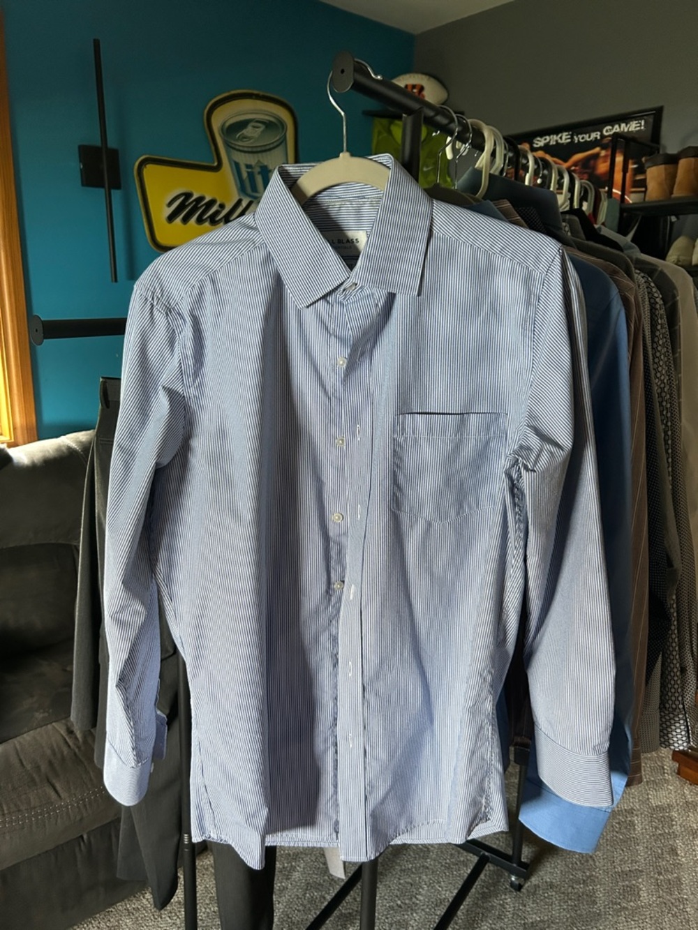 Bill Blass men’s striped dress shirt